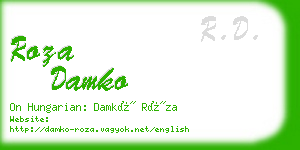 roza damko business card